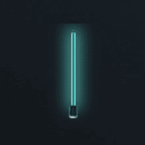 Floor lamp — vertical filament glow