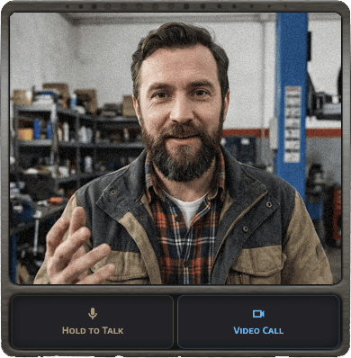 Incoming intercom call — Hold to Talk and Video Call buttons